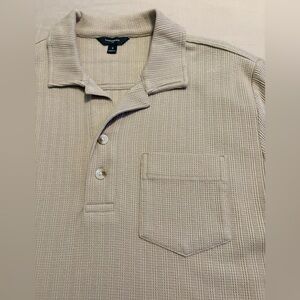 Banana Republic Textured Tan Polo Shirt